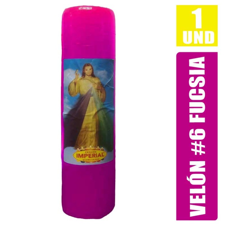 VELON N. 6 FUCSIA LARGO 19CM GRUESO 5CM