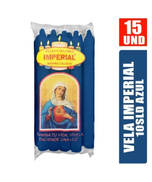 VELA IMPERIAL AZUL 10SLD X 15UND