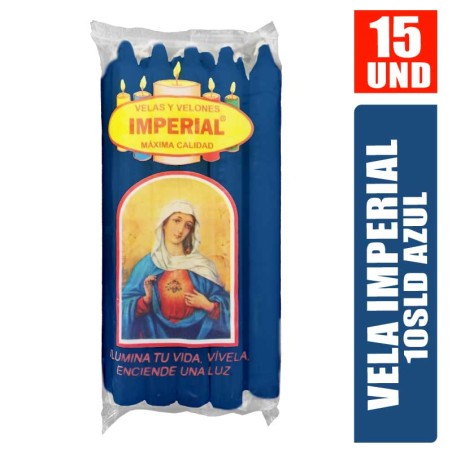 VELA IMPERIAL AZUL 10SLD X 15UND
