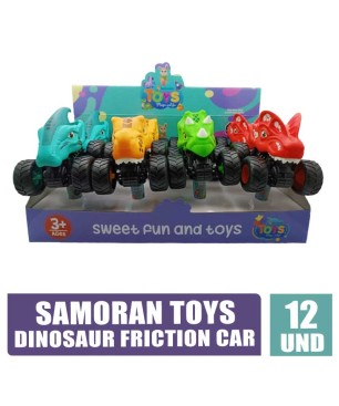 SAMORAN TOYS CARRO DINOSAURIO X 12UND
