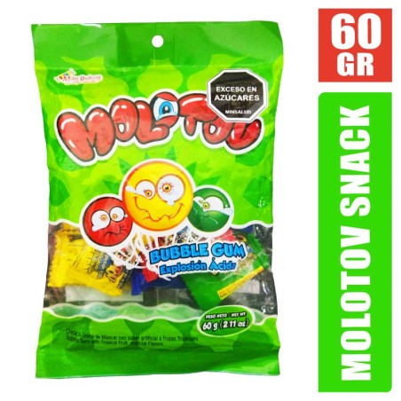 MOLOTOV SNACK BUBBLE GUM X 60GR
