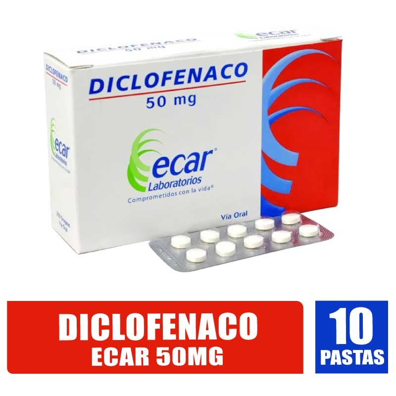 DICLOFENACO ECAR 50MG X 10 PASTILLAS