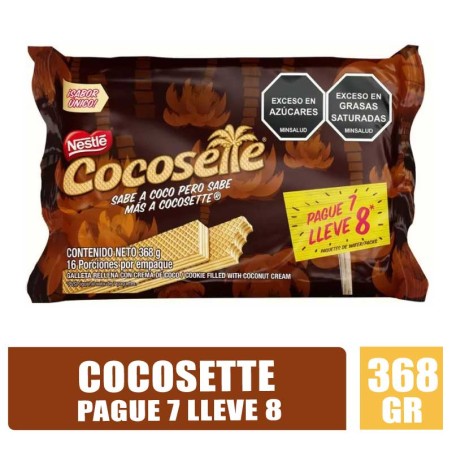 OFERTA COCOSETTE PAGUE 7 LLEVE 8 X 368GR