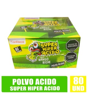 CHICLES SUPER HIPER ACIDO POLVO X 80UND