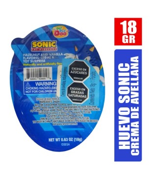 BLISTER SORPRESA SONIC CREMA DE AVELLANA X 18GR