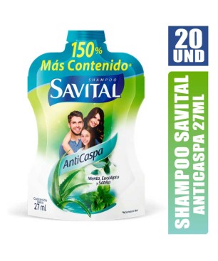 SAVITAL SHAMPOO ANTICASPA 27ML X 20UND