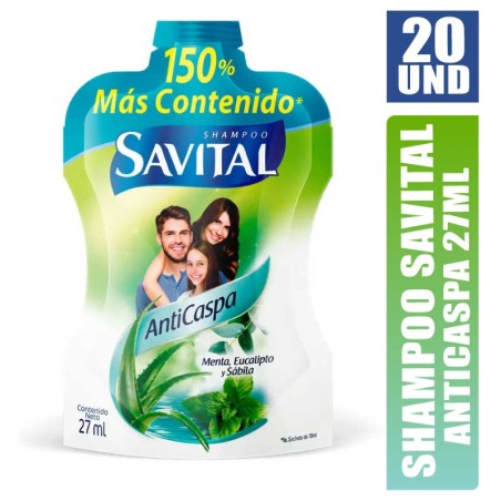 SAVITAL SHAMPOO ANTICASPA 27ML X 20UND