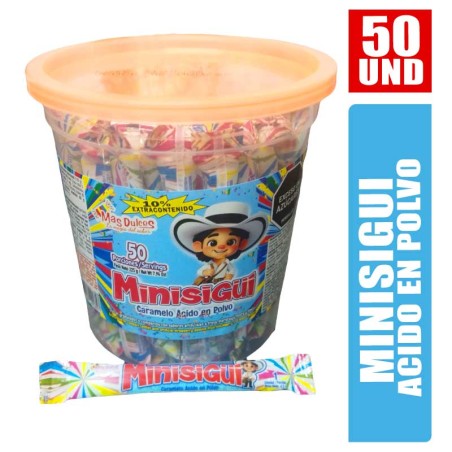 MINISIGUI CARAMELO EN POLVO ACIDO X 50UND