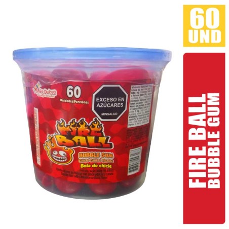 CHICLE BOLA FIREBALL X 60UND