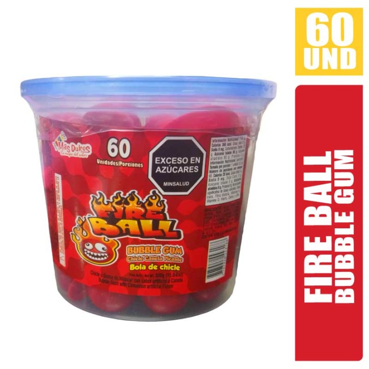 CHICLE BOLA FIREBALL X 60UND