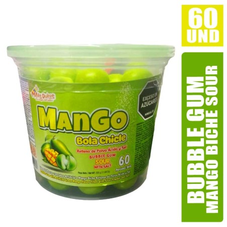 CHICLE BOLA MANGO BICHE SOUR X 60UND