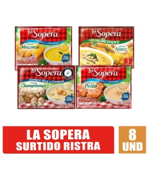 CREMA SOPERA SURTIDO RISTRA X 8UND