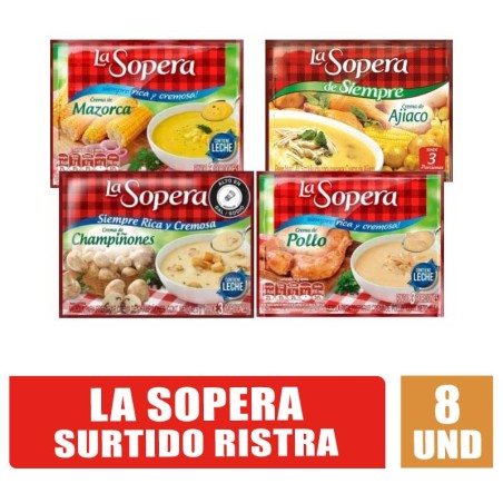 CREMA SOPERA SURTIDO RISTRA X 8UND