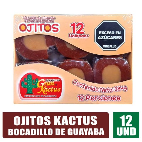 BOCADILLO DE GUAYABA OJITOS KACTUS X 12UND