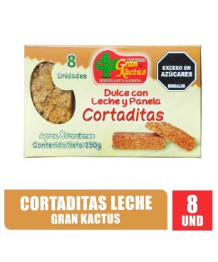 CORTADITOS DE LECHE GRAN KACTUS X 8UND