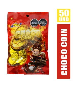 MONEDAS DE CHOCOLATE BOLSA YOLIS X 50UND