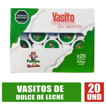 VASITOS DULCE DE LECHE 20GR X 20UND